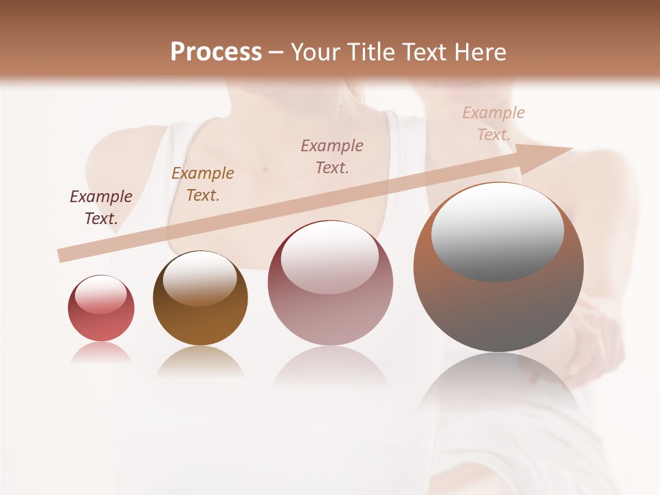 A Woman In A White Tank Top Is Doing Yoga PowerPoint Template