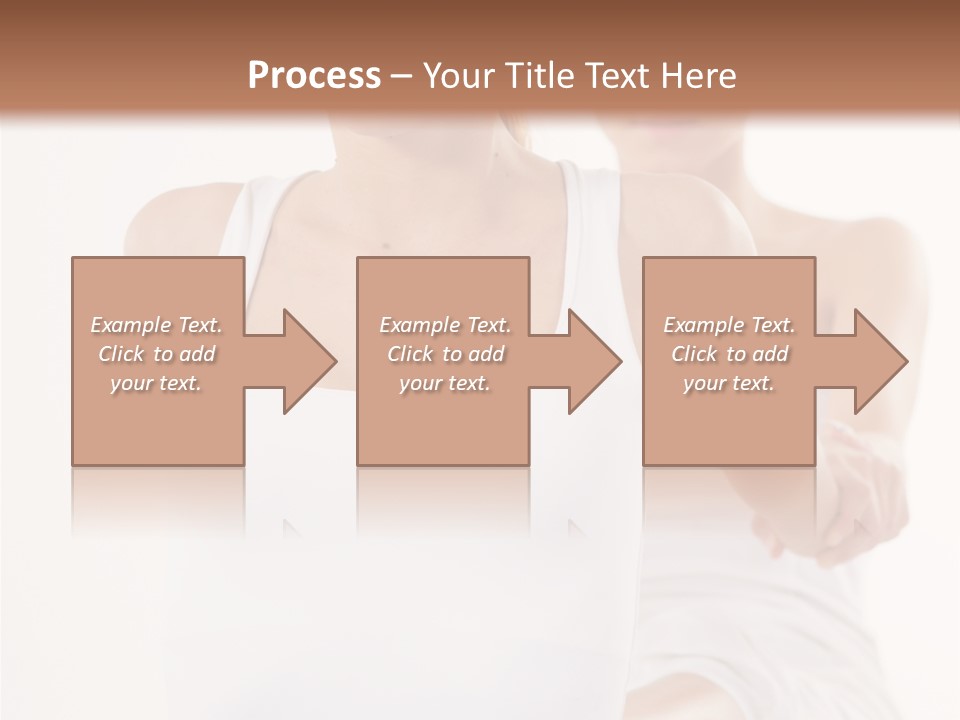 A Woman In A White Tank Top Is Doing Yoga PowerPoint Template