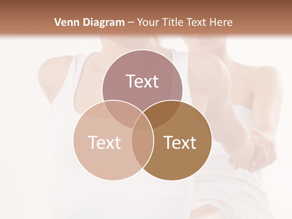 A Woman In A White Tank Top Is Doing Yoga PowerPoint Template