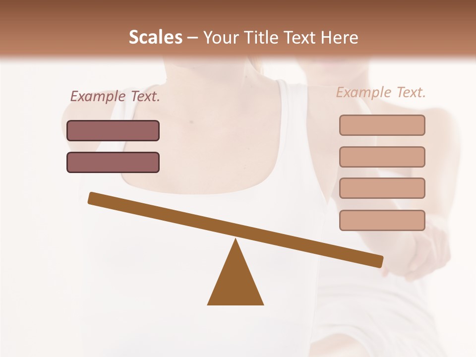 A Woman In A White Tank Top Is Doing Yoga PowerPoint Template