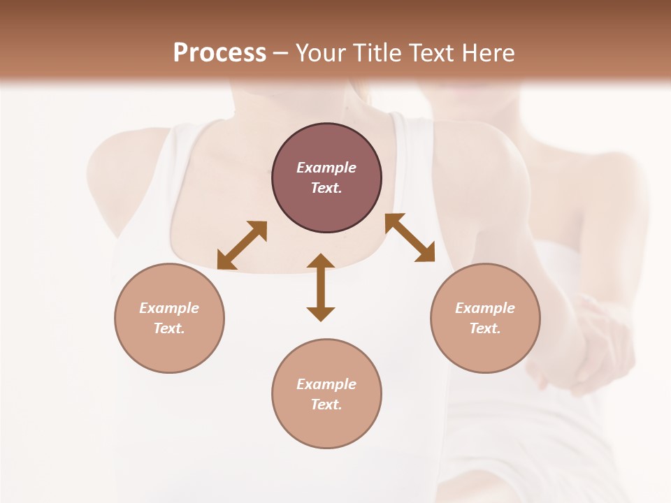 A Woman In A White Tank Top Is Doing Yoga PowerPoint Template