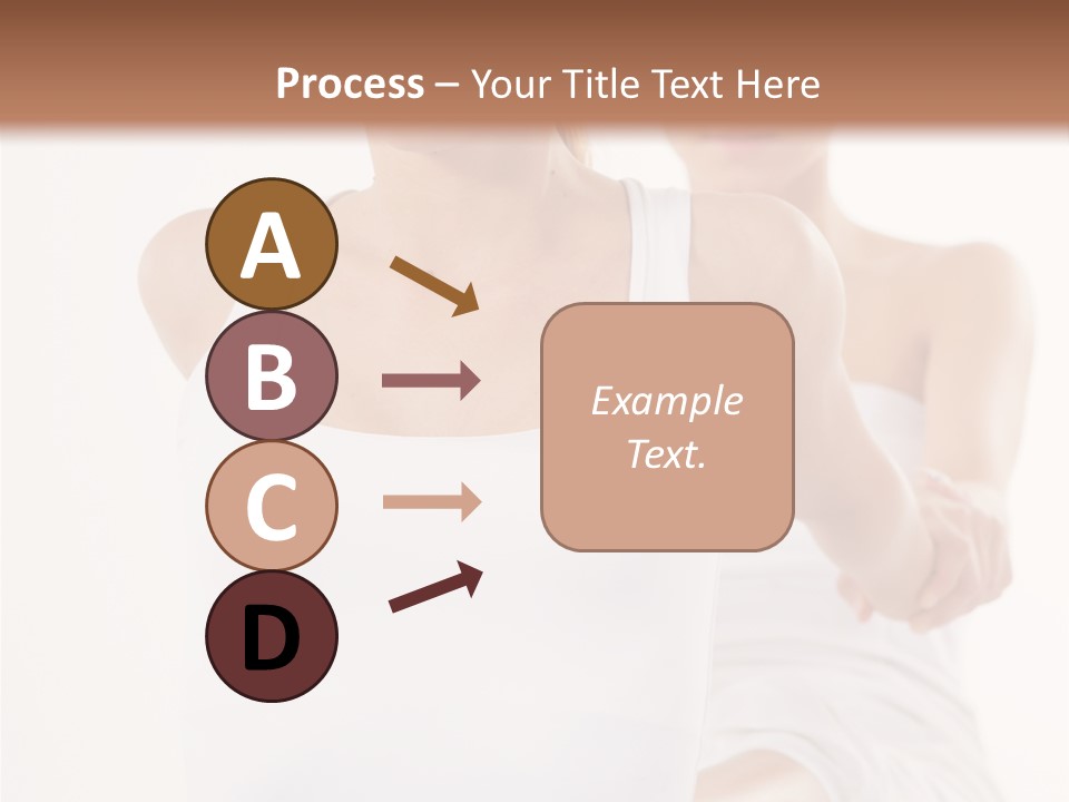 A Woman In A White Tank Top Is Doing Yoga PowerPoint Template