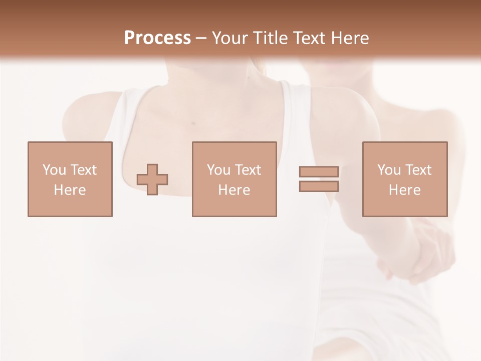 A Woman In A White Tank Top Is Doing Yoga PowerPoint Template