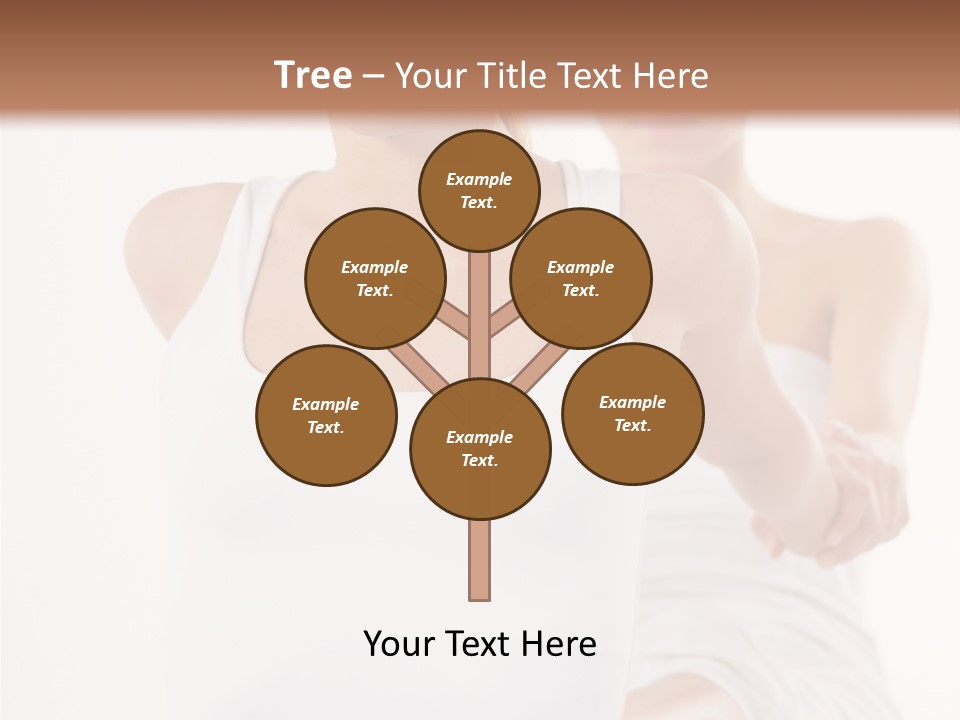 A Woman In A White Tank Top Is Doing Yoga PowerPoint Template