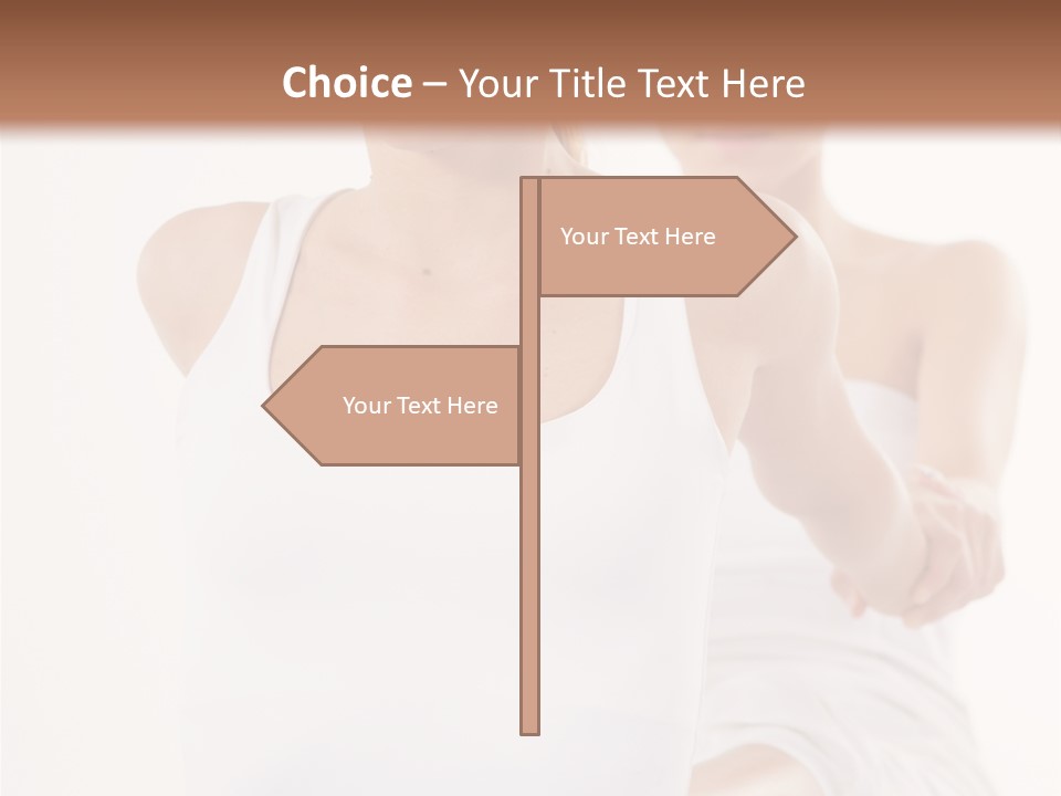 A Woman In A White Tank Top Is Doing Yoga PowerPoint Template