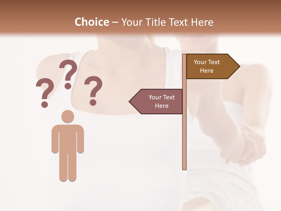 A Woman In A White Tank Top Is Doing Yoga PowerPoint Template