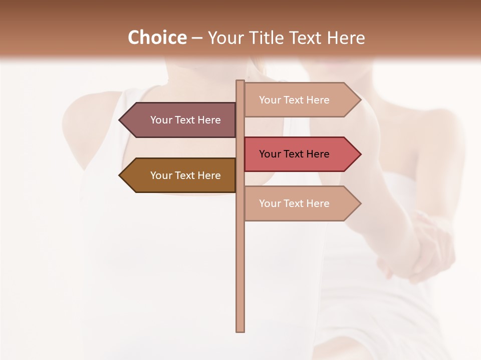 A Woman In A White Tank Top Is Doing Yoga PowerPoint Template