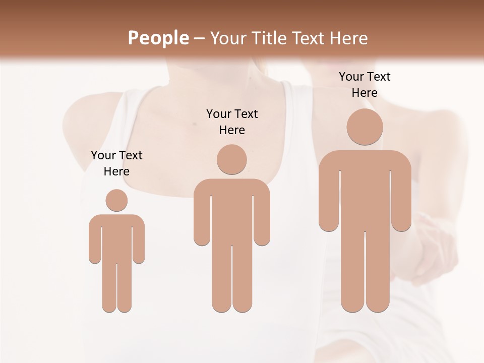 A Woman In A White Tank Top Is Doing Yoga PowerPoint Template