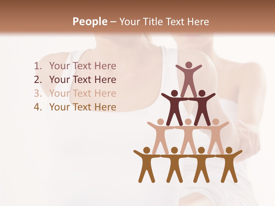 A Woman In A White Tank Top Is Doing Yoga PowerPoint Template