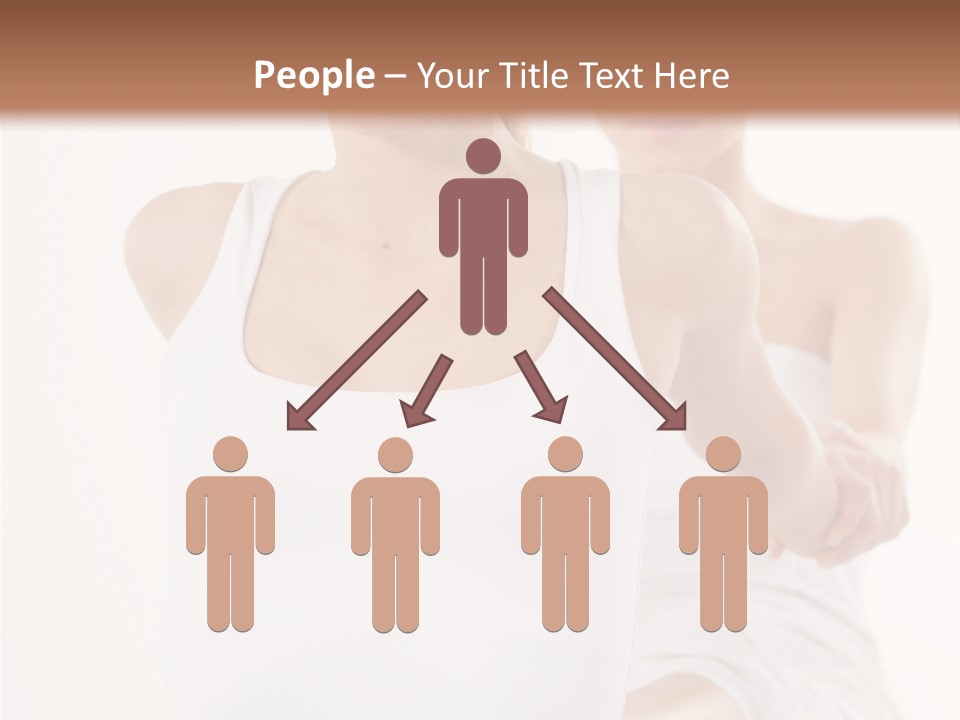 A Woman In A White Tank Top Is Doing Yoga PowerPoint Template