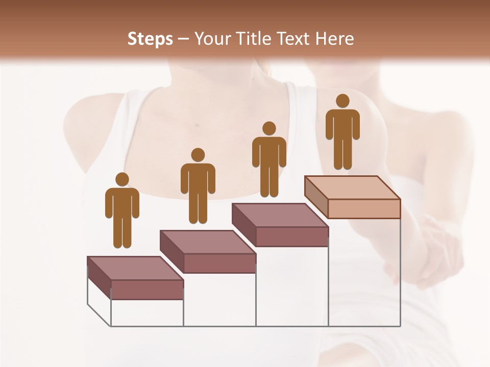 A Woman In A White Tank Top Is Doing Yoga PowerPoint Template