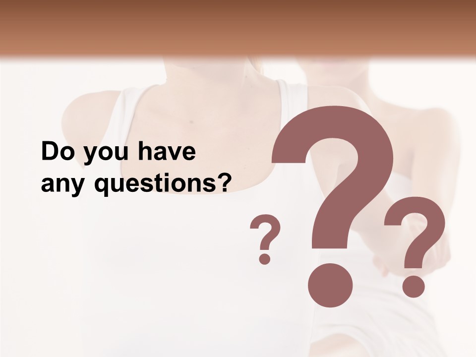 A Woman In A White Tank Top Is Doing Yoga PowerPoint Template