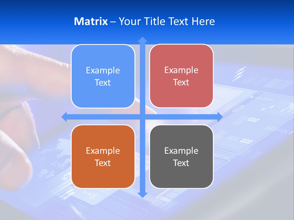 A Person Using A Tablet With A Finger On It PowerPoint Template
