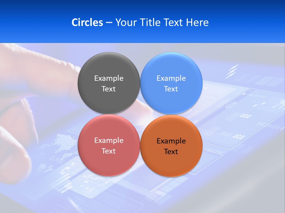 A Person Using A Tablet With A Finger On It PowerPoint Template