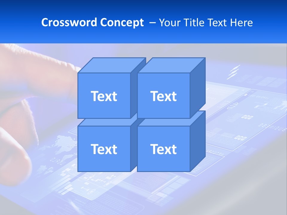 A Person Using A Tablet With A Finger On It PowerPoint Template
