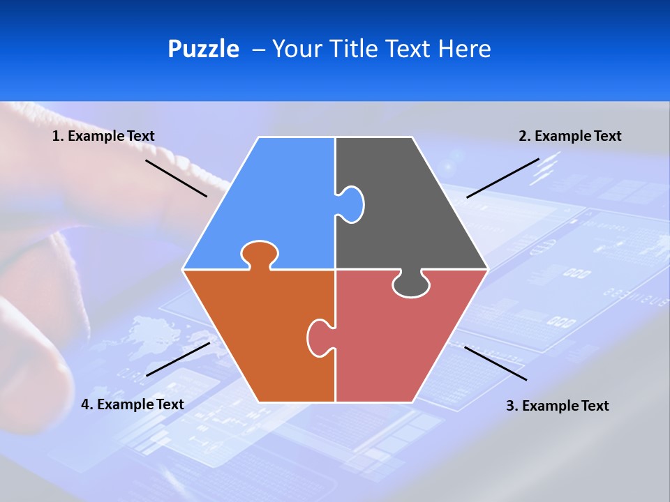 A Person Using A Tablet With A Finger On It PowerPoint Template