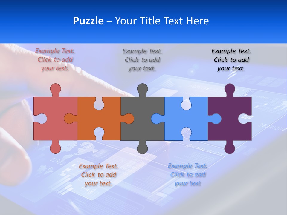 A Person Using A Tablet With A Finger On It PowerPoint Template