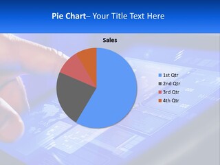 A Person Using A Tablet With A Finger On It PowerPoint Template