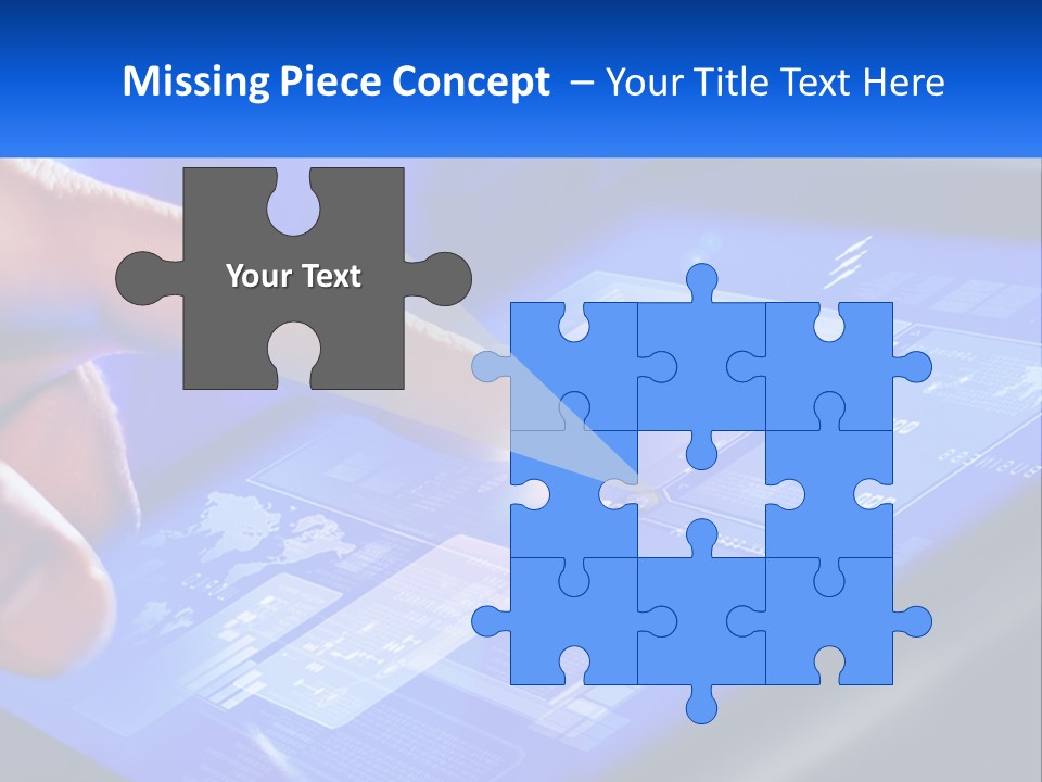 A Person Using A Tablet With A Finger On It PowerPoint Template