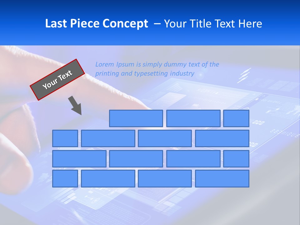 A Person Using A Tablet With A Finger On It PowerPoint Template