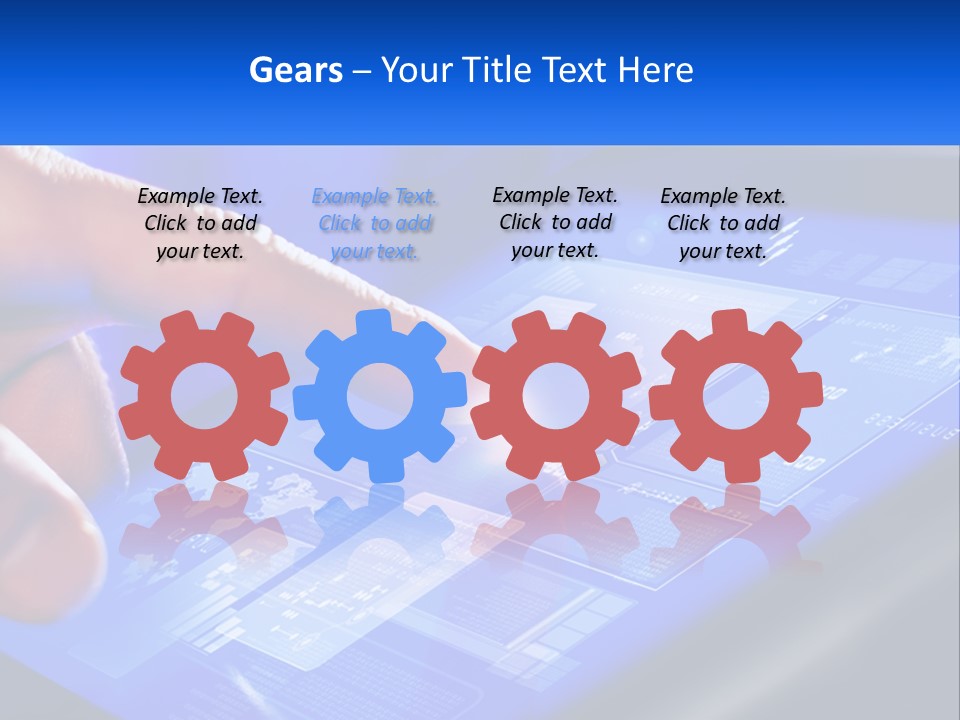 A Person Using A Tablet With A Finger On It PowerPoint Template