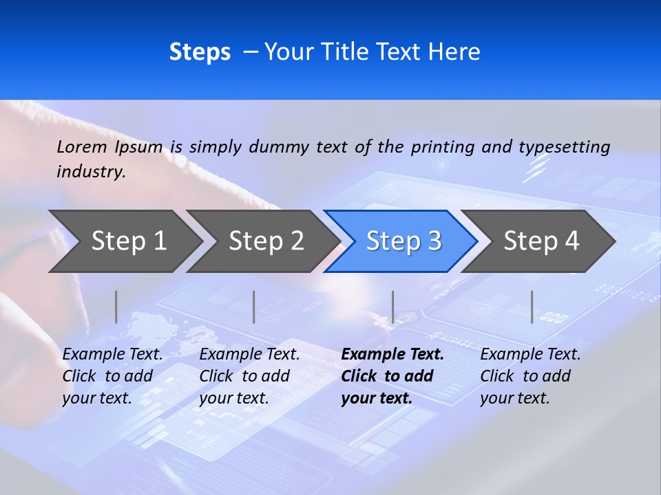 A Person Using A Tablet With A Finger On It PowerPoint Template