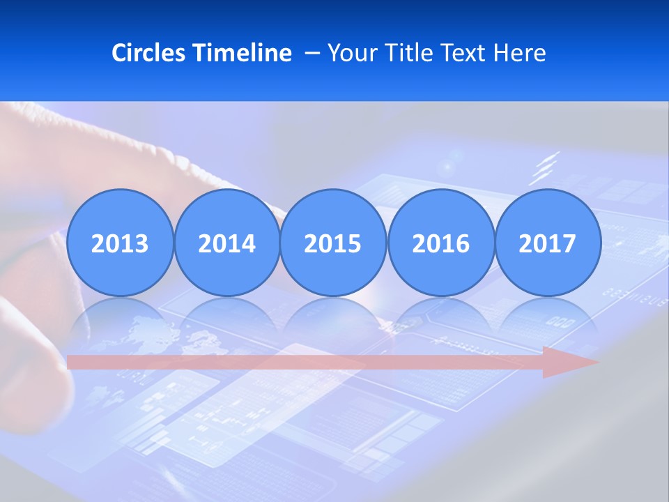 A Person Using A Tablet With A Finger On It PowerPoint Template