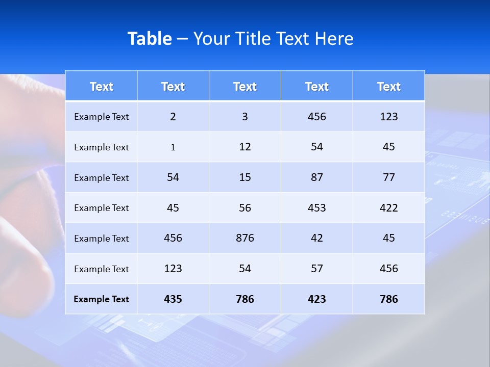 A Person Using A Tablet With A Finger On It PowerPoint Template