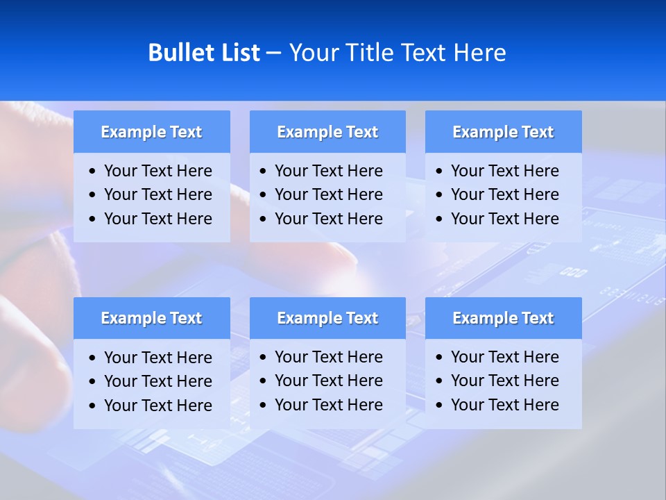 A Person Using A Tablet With A Finger On It PowerPoint Template
