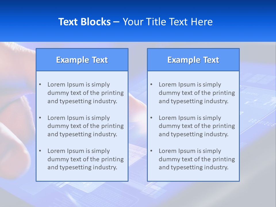 A Person Using A Tablet With A Finger On It PowerPoint Template