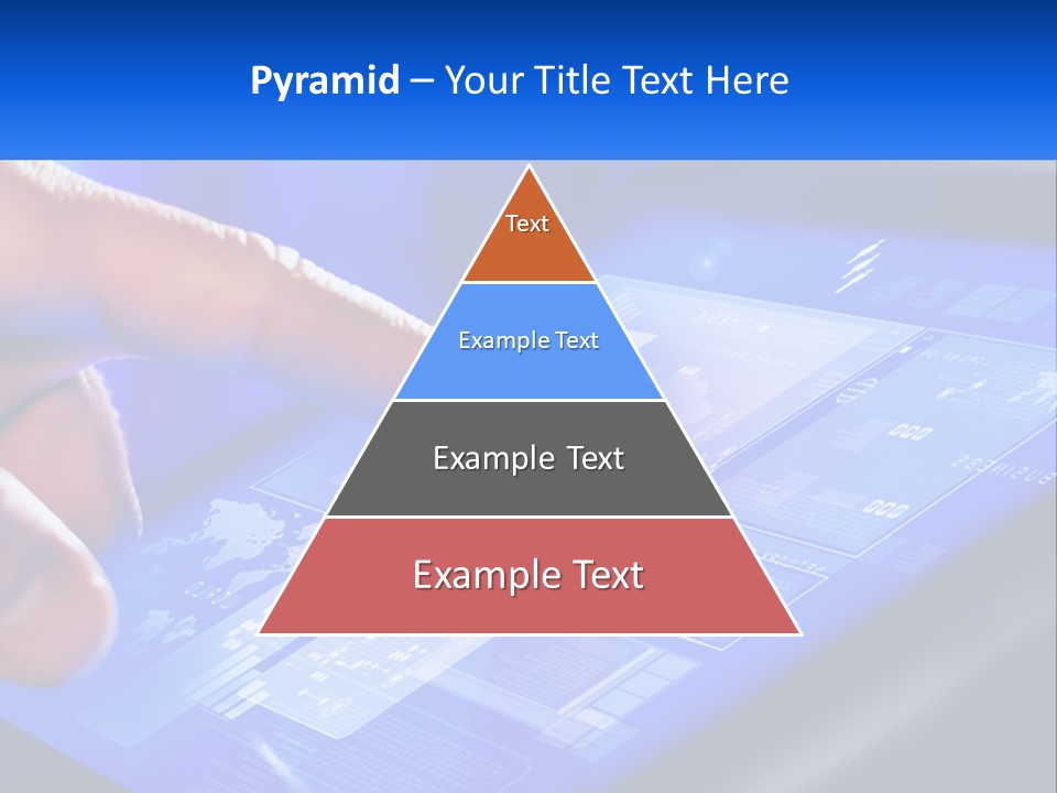 A Person Using A Tablet With A Finger On It PowerPoint Template