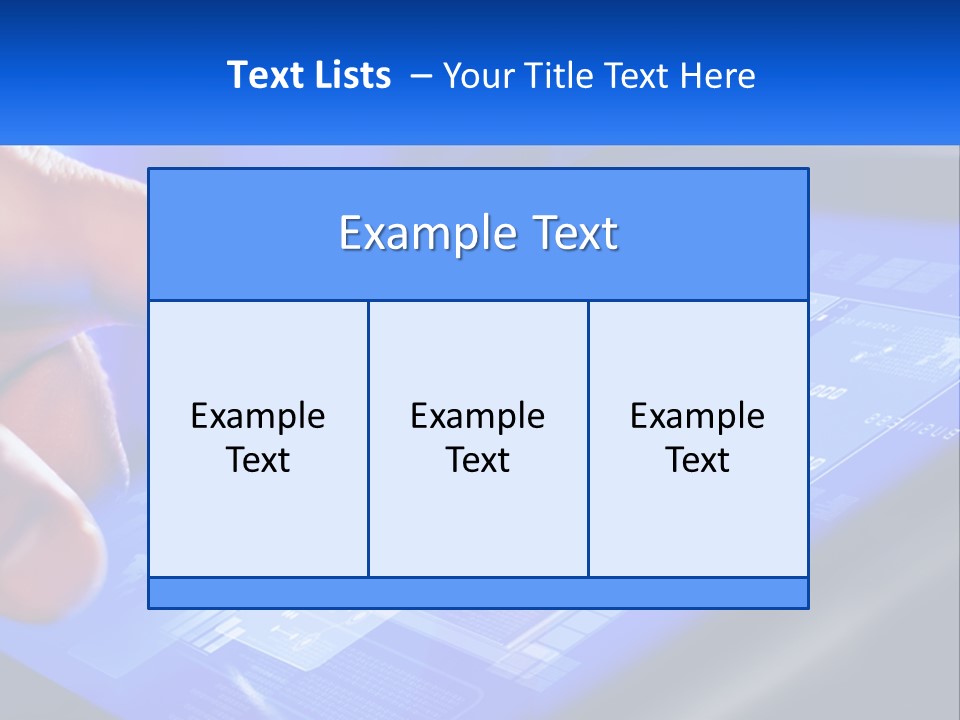 A Person Using A Tablet With A Finger On It PowerPoint Template