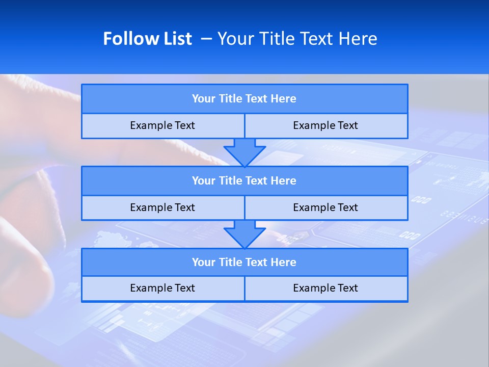 A Person Using A Tablet With A Finger On It PowerPoint Template