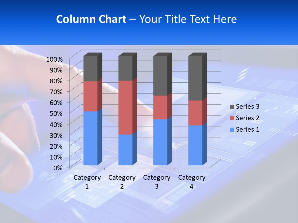 A Person Using A Tablet With A Finger On It PowerPoint Template