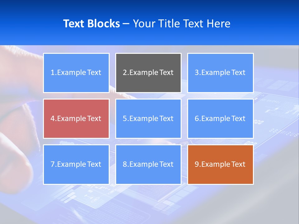 A Person Using A Tablet With A Finger On It PowerPoint Template