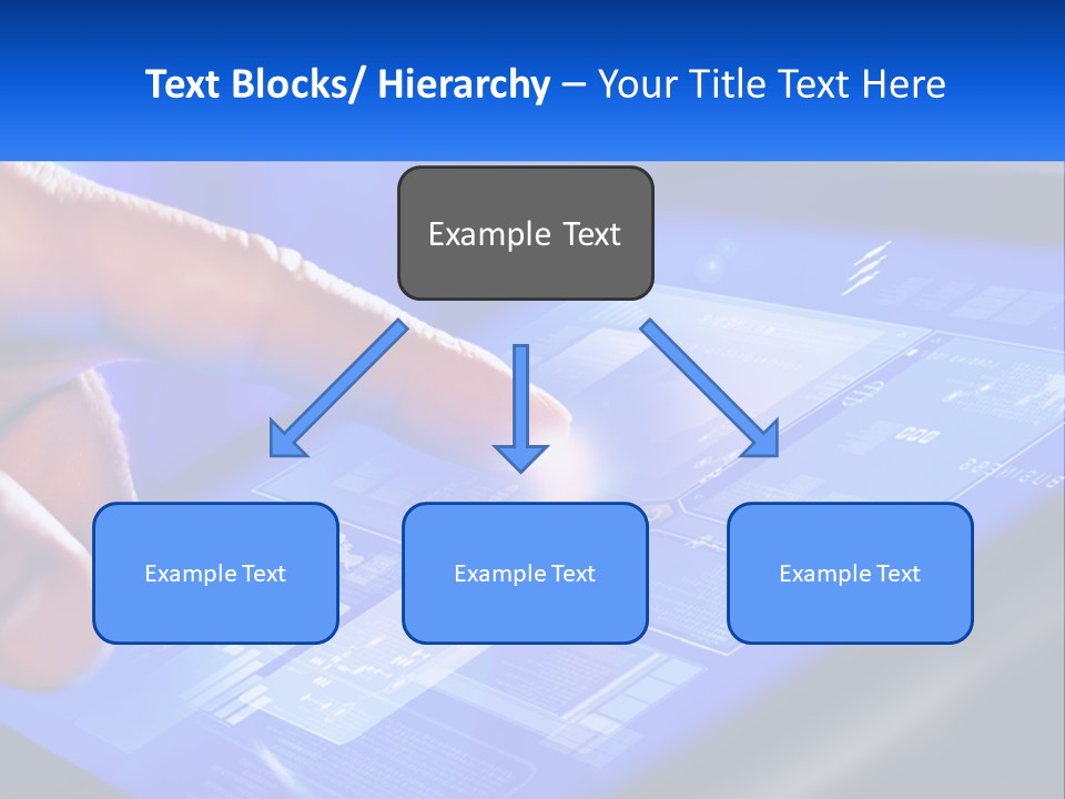 A Person Using A Tablet With A Finger On It PowerPoint Template