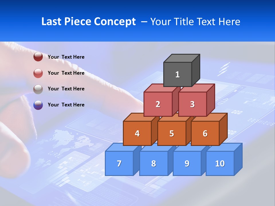 A Person Using A Tablet With A Finger On It PowerPoint Template