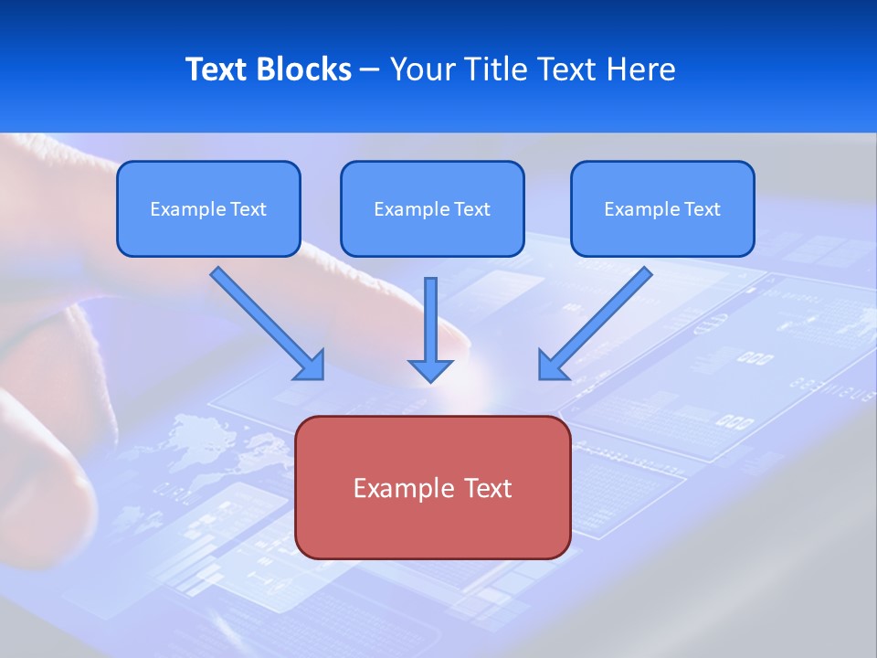 A Person Using A Tablet With A Finger On It PowerPoint Template
