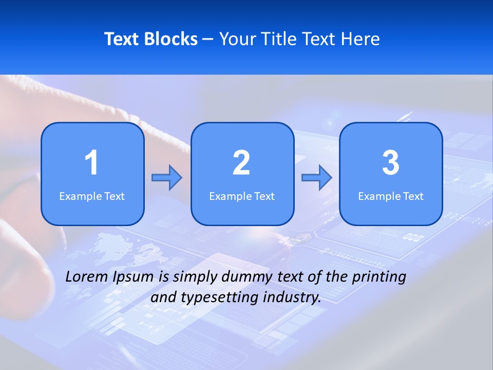 A Person Using A Tablet With A Finger On It PowerPoint Template