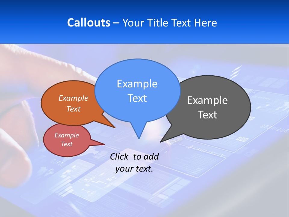 A Person Using A Tablet With A Finger On It PowerPoint Template