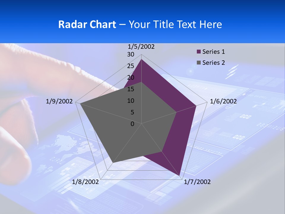 A Person Using A Tablet With A Finger On It PowerPoint Template