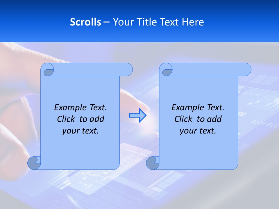 A Person Using A Tablet With A Finger On It PowerPoint Template