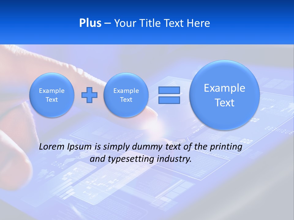 A Person Using A Tablet With A Finger On It PowerPoint Template