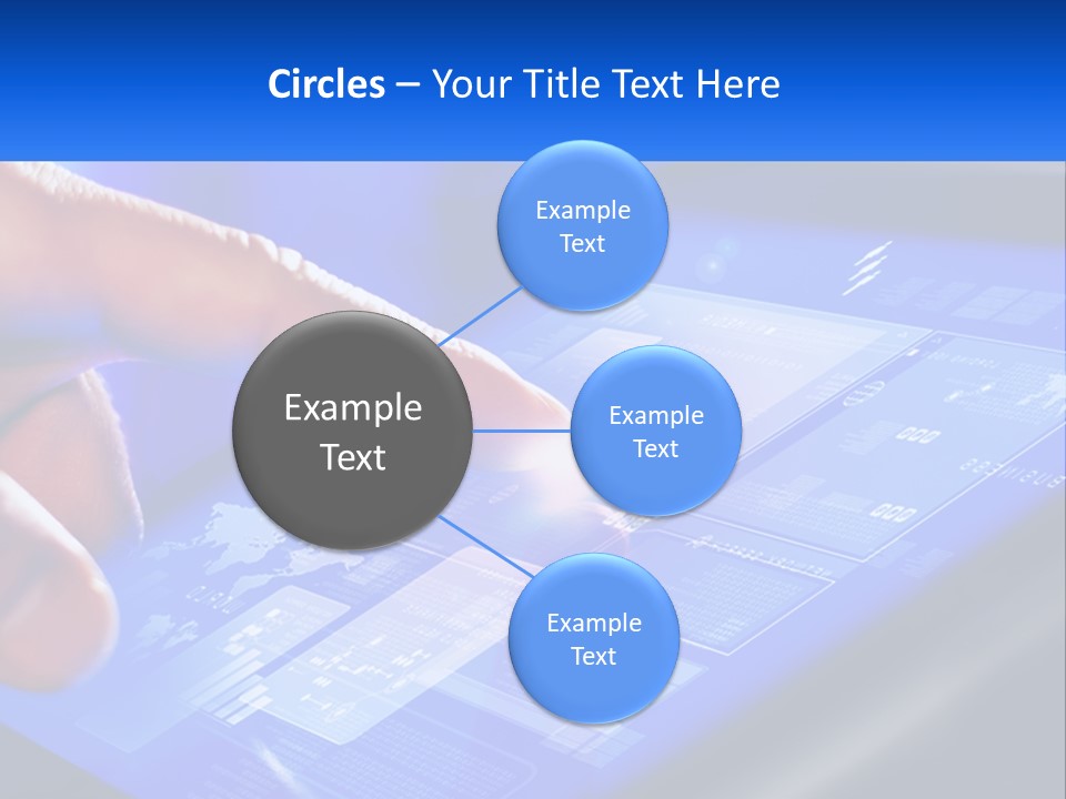 A Person Using A Tablet With A Finger On It PowerPoint Template