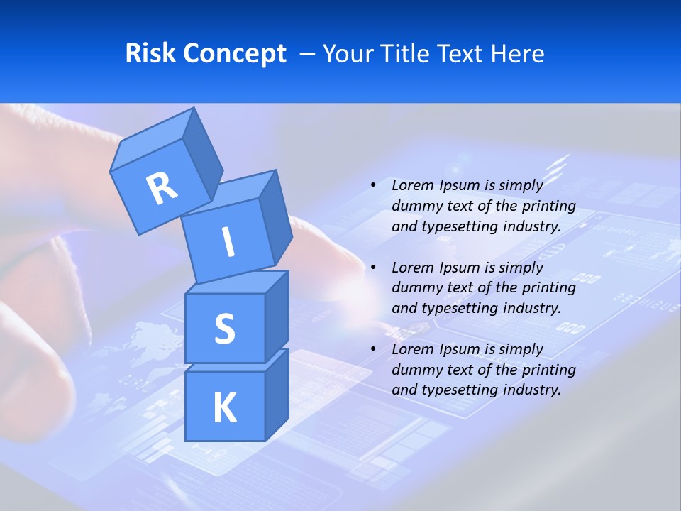 A Person Using A Tablet With A Finger On It PowerPoint Template