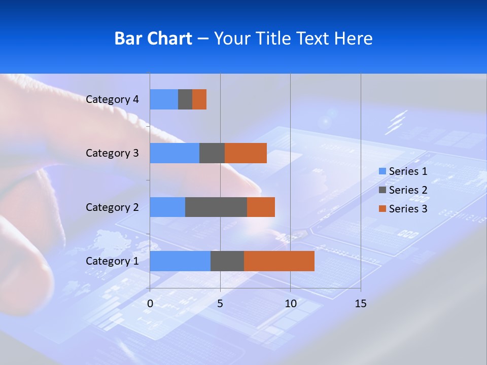 A Person Using A Tablet With A Finger On It PowerPoint Template