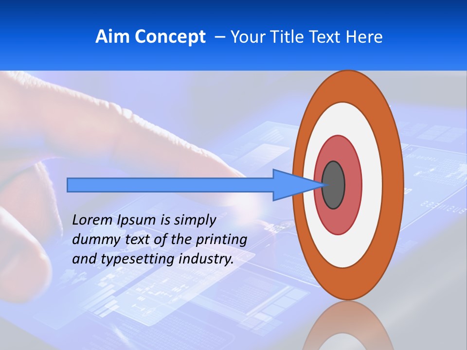 A Person Using A Tablet With A Finger On It PowerPoint Template