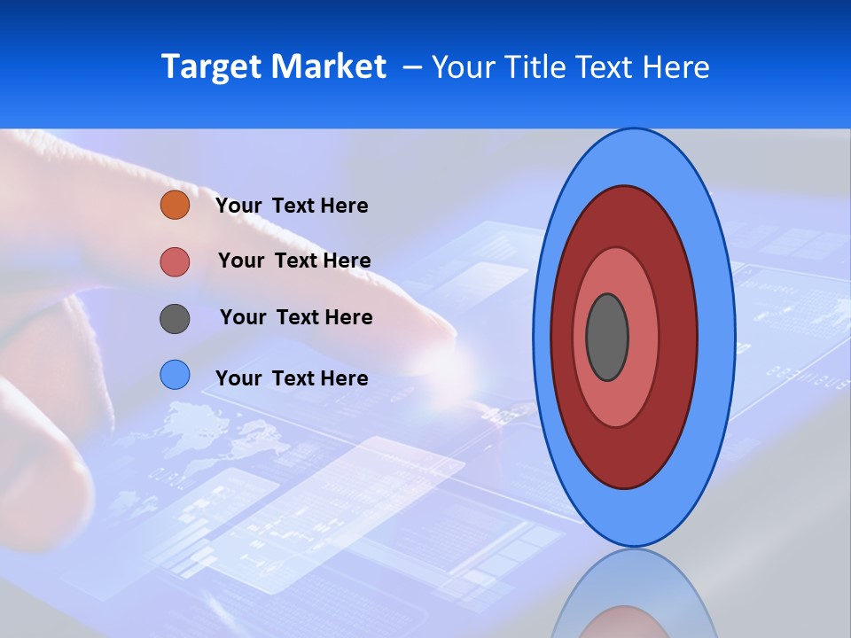 A Person Using A Tablet With A Finger On It PowerPoint Template