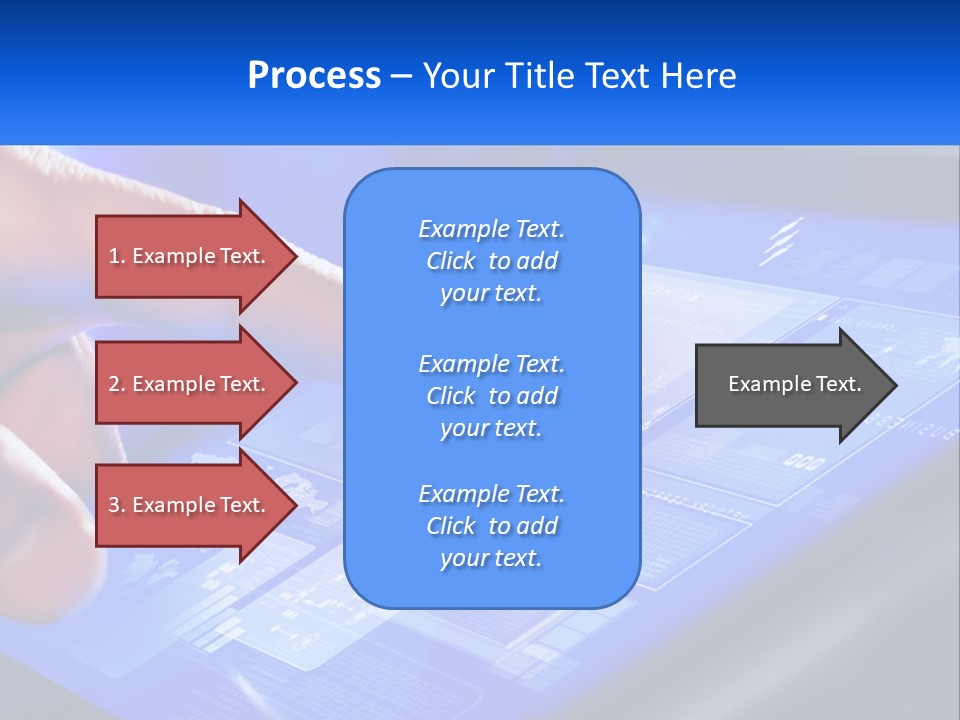 A Person Using A Tablet With A Finger On It PowerPoint Template