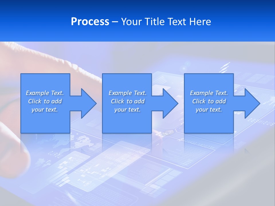 A Person Using A Tablet With A Finger On It PowerPoint Template
